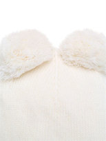 Thumbnail for your product : Il Gufo Knitted Blend Wool Hat W/ Pompoms