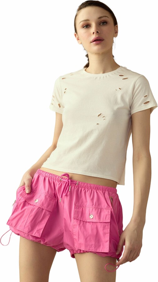 Cynthia Rowley Nylon Cargo Shorts