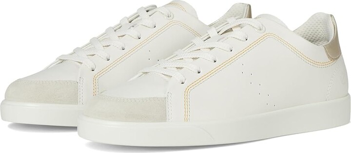 ECCO Street Lite Common Sneaker Women's Shoes White/White/Pure White Gold : EU 35 (US Women's 4-4.5) M, Leather
