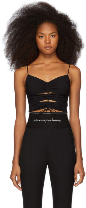 Alexander Wang Black Crepe Jersey Tank Top Alexander Wang Black Crepe Jersey Tank Top