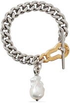 Thumbnail for your product : Mulberry Amberley Chunky Bracelet Silver and Gold Silver Plated Brass and Baroque Freshwater Pearl