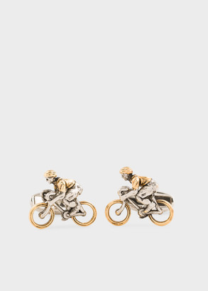 Paul Smith Gold and Silver 'Pelo Cyclist' Cufflinks - ShopStyle