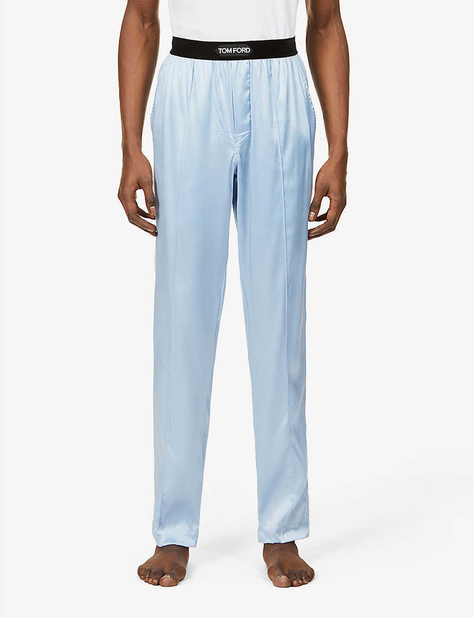 Tom Ford Branded-waistband stretch-silk pyjama bottoms 