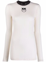 Thumbnail for your product : Pinko Logo-Print Fine-Knit Jumper