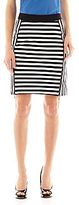 Thumbnail for your product : Nicole Miller nicole by Striped Zipper Skirt