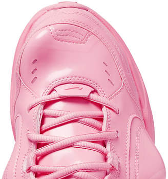 Nike + Martine Rose Air Monarch Iv Faux Patent-leather And Pu Sneakers - Pink