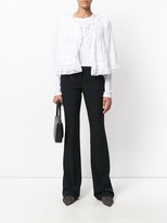 Thumbnail for your product : Burberry lace detail ruffle cape overlay top