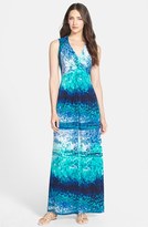 Thumbnail for your product : Donna Ricco Print Jersey Maxi Dress