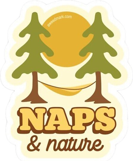 RedBubble Naps Nature Hammock Sticker Sticker