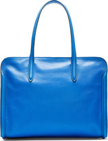 Thumbnail for your product : Alexander McQueen Blue Leather Zip Around Skull Padlock Bag