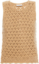 Thumbnail for your product : Vince Crochet-knit Wool And Cashmere-blend Top
