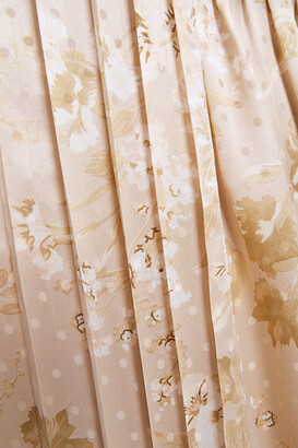 Magda Butrym Vasto Cape-effect Floral-print Silk-satin Jacquard Midi Dress
