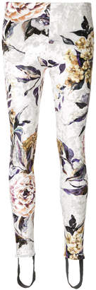 MM6 MAISON MARGIELA floral embroidered leggings