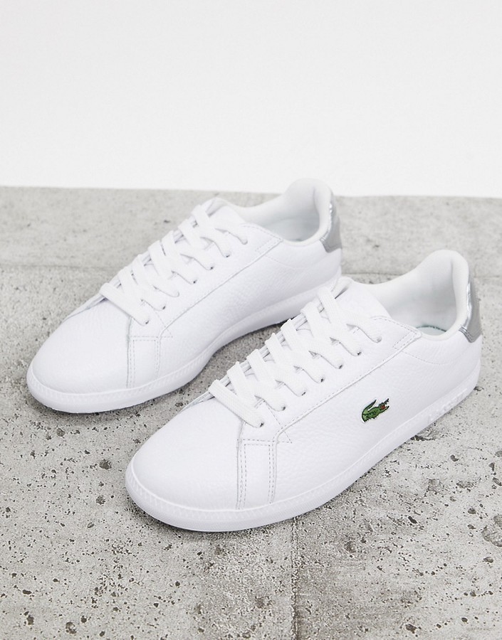 lacoste womens riberac leather trainers