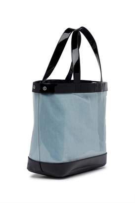 Peace Love World Oversized Clear Tote with Pouch