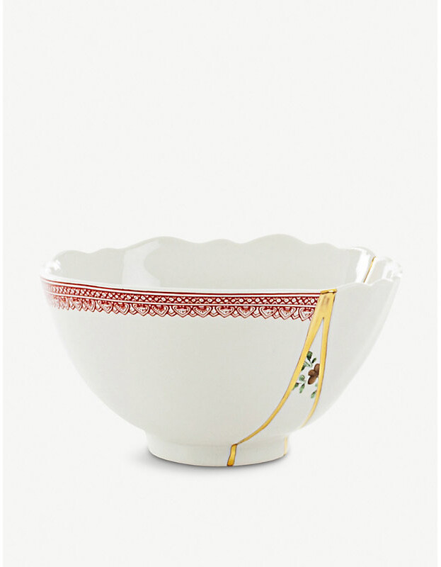Seletti Kintsugi N1 Porcelain and 24ct Gold Bowl 15.2cm