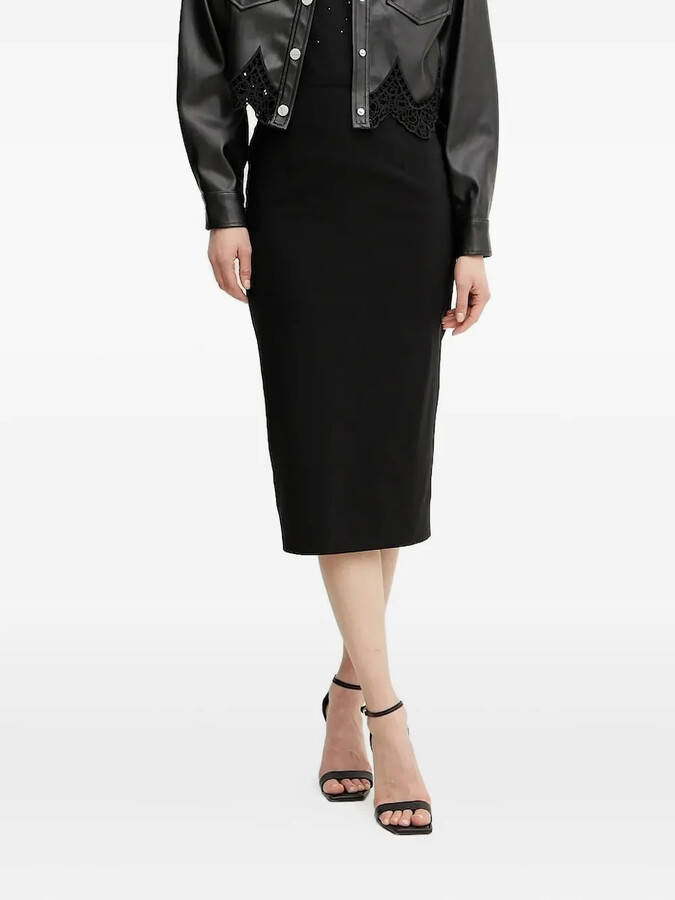 GUESS USA Ruched Midi Skirt