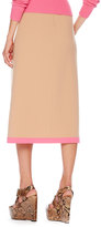 Thumbnail for your product : Michael Kors Stretch-Wool Slit Skirt