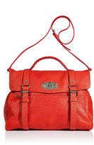 Thumbnail for your product : Mulberry Flame Silky Snake Print Leather Oversized Alexa Bag