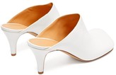 Thumbnail for your product : Bottega Veneta Square-toe Leather Mules - White