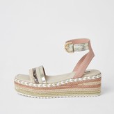 river island pink sandals