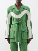 Lagos Striped Belted Twill Jacket - G 