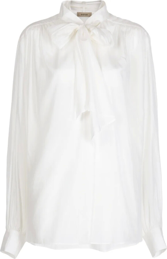 System Semi-Sheer Long-Sleeve Shirt