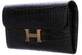 Thumbnail for your product : Hermes 2018 Matte Alligator Constance Long Wallet