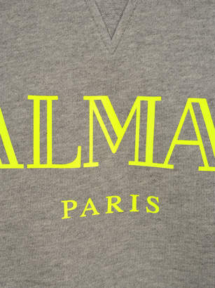 Balmain Fluo Logo Print Sweatshirt