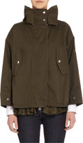 Thumbnail for your product : Moncler Givre Ruffle-skirt Jacket