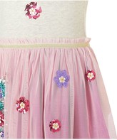 Thumbnail for your product : Monsoon Girls Disco Floral Unicorn Dress - Oatmeal