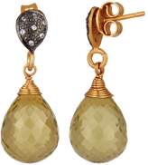 Thumbnail for your product : Carousel Jewels Crystal & Lemon Topaz Drop Earrings