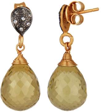 Carousel Jewels Crystal & Lemon Topaz Drop Earrings