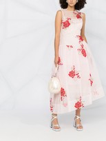 Thumbnail for your product : Simone Rocha Rose-Embroidered Tulle-Layer Dress