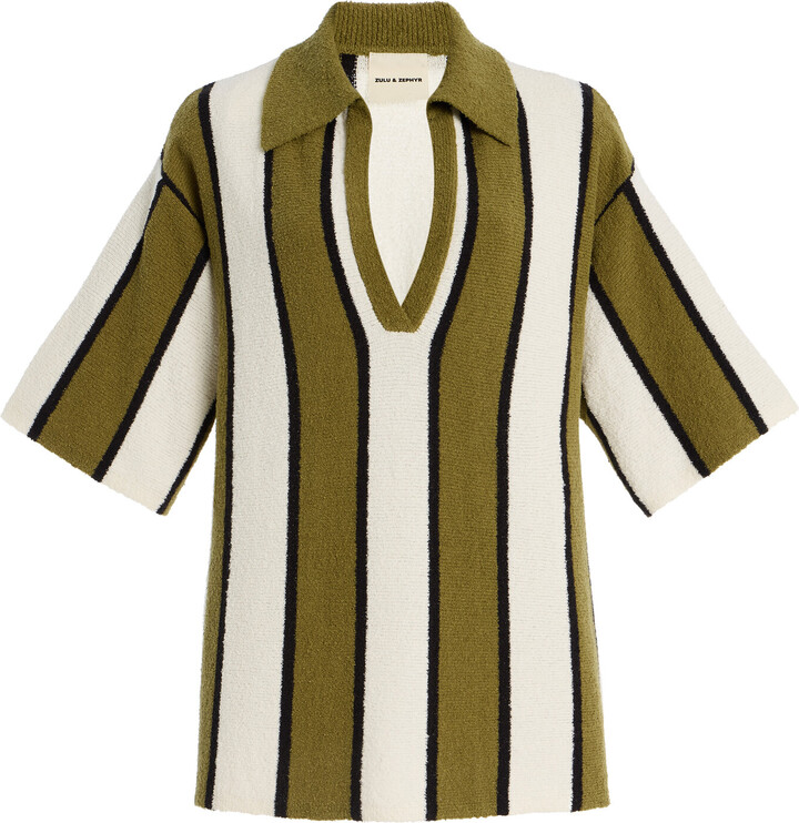 Zulu & Zephyr Blend Textured-Knit Polo Shirt& Zephyr