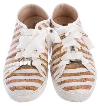 Kate Spade Striped Lace-Up Sneakers