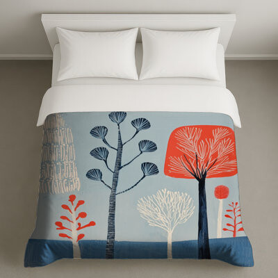 VisionDecor Trees Bedding Nature Duvet Cover Modern