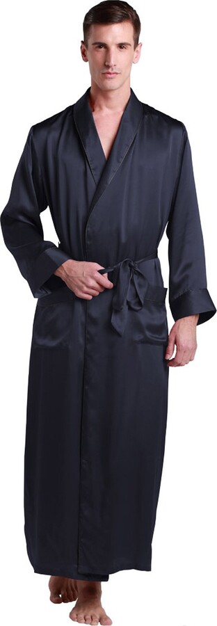 extra long silk robe