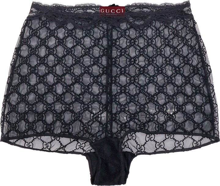Gucci Gg twill silk shorts ShopStyle Lingerie Nightwear