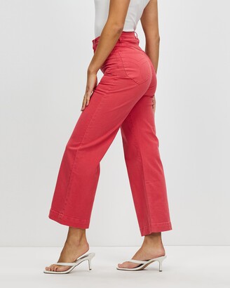 ROLLA'S Women's Red High-Waisted - Sailor Jeans - Size 30 at The Iconic