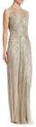 jenny packham sequin illusion sheath gown