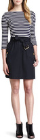 Thumbnail for your product : Burberry Belted Mixed-Fabric Dress