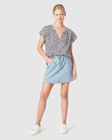 Thumbnail for your product : French Connection Women's Shirts & Blouses - Textured Flutter Sleeve Shirt