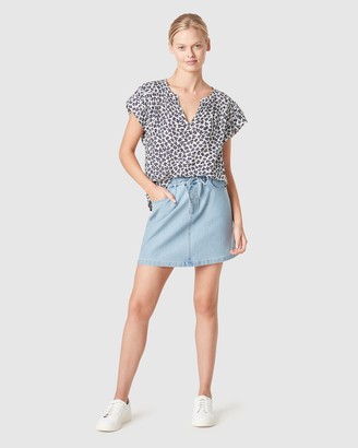 French Connection Women's Shirts & Blouses - Textured Flutter Sleeve Shirt