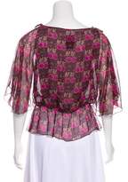 Thumbnail for your product : Anna Sui Silk Floral Print Blouse