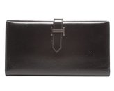 Thumbnail for your product : Hermes Pre-Owned Black Boxcalf Bearn Long Wallet
