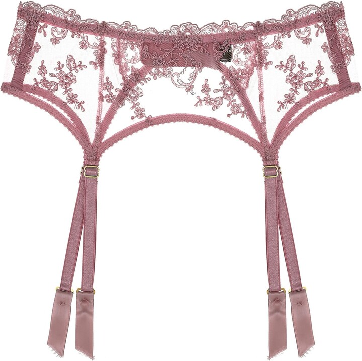 Journelle Pink Cristiana Suspender Belt Delicate Rose