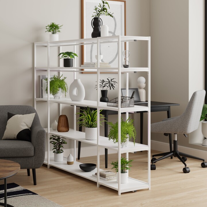 Dunelm Modular White 5 Shelf Wide Shelving Unit White ShopStyle