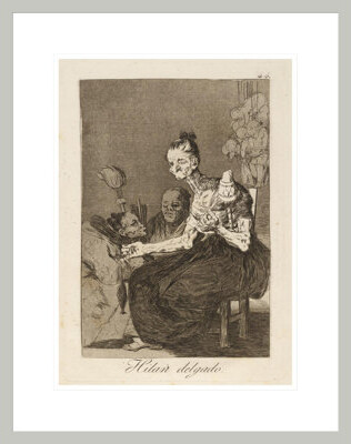 Red Barrel Studio Hilan delgado. (They spin finely.) by Francisco de Goya -Framed Giclee Print