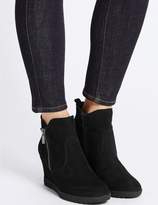 Thumbnail for your product : Marks and Spencer Wedge Heel Ankle Boots